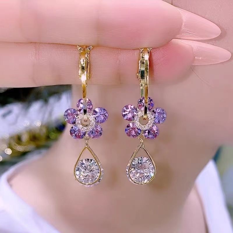 🎁Hot Sale 50% OFF✨Flower Droplet Crystal Earring