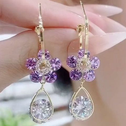 🎁Hot Sale 50% OFF✨Flower Droplet Crystal Earring