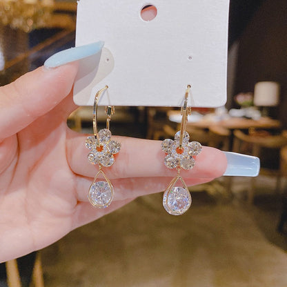 🎁Hot Sale 50% OFF✨Flower Droplet Crystal Earring