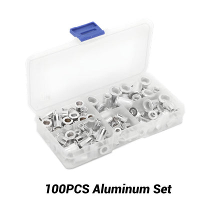 🔥Hot Promotion 50% Off💥Flat Head Threaded Insert Nut Rivet Nuts Set