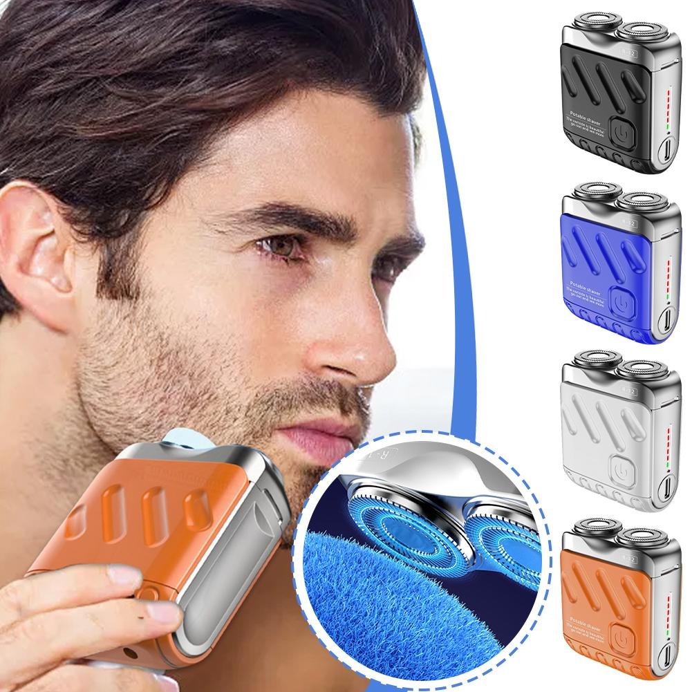 🔥Portable Rotary Dual Ring Electric Shaver🚀 Smooth Shaving, Anywhere You Go! 🪒