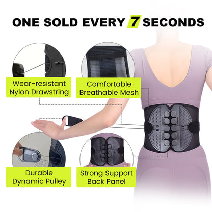 🔥HOT SALE 50% OFF🔥Adjustable Double Pulley Breathable Lumbar Support Shaping Waist Belt