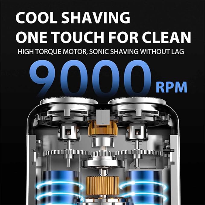 🔥Portable Rotary Dual Ring Electric Shaver🚀 Smooth Shaving, Anywhere You Go! 🪒