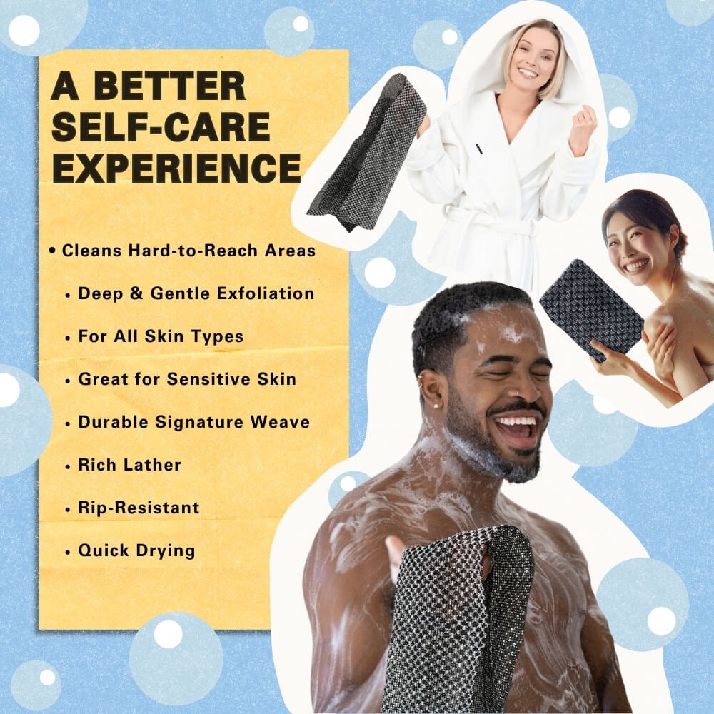 🔥HOT SALE 50% OFF🔥Buy 1 Get 1 Free🧼Exfoliating Antibacterial Shower Towel🚿