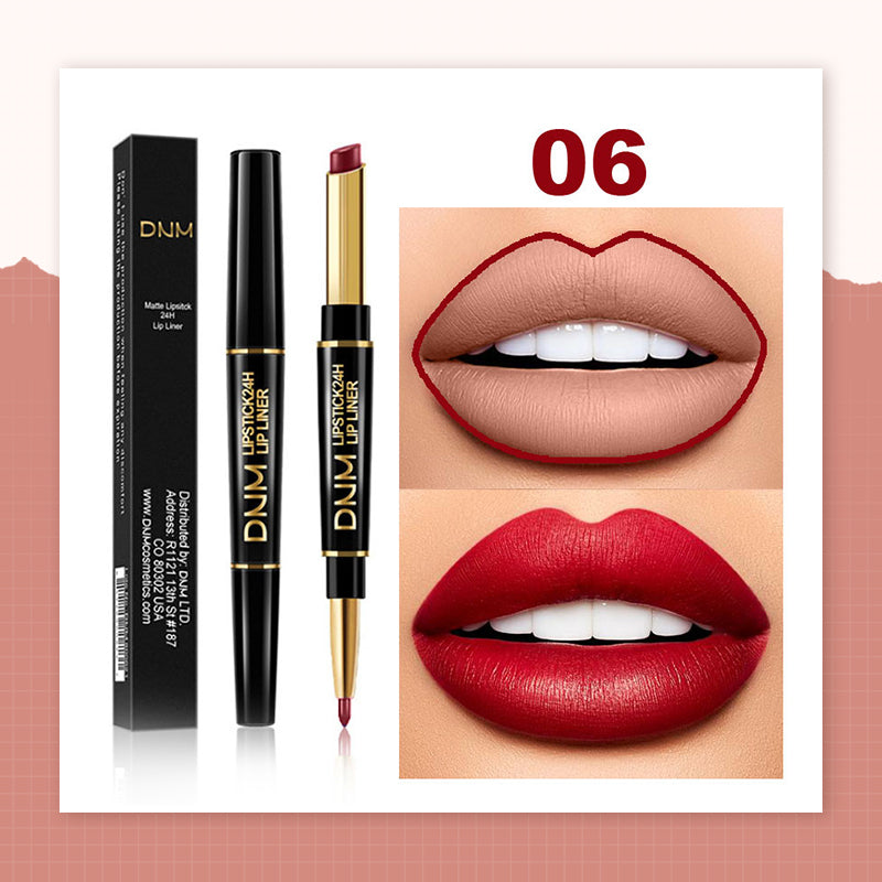 💄2-in-1 Waterproof Lipstick Lip Liner