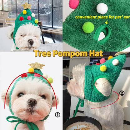 🎁Gift for Family Member 50% OFF🎄🎅Adorable Christmas Tree Pom-Pom Hat