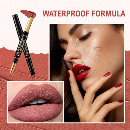 💄2-in-1 Waterproof Lipstick Lip Liner