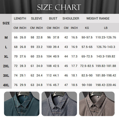 ❄️Winter Specials 50% OFF❄️Men's Faux Two Piece Lapel Long-Sleeve Tops