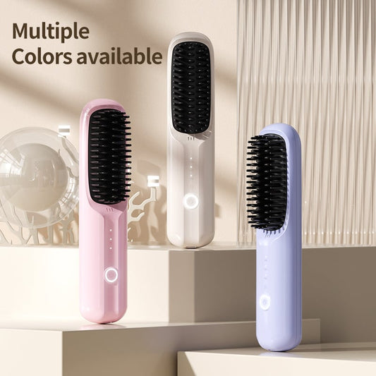 USB Cordless Negative Ion Hair Straightening Comb