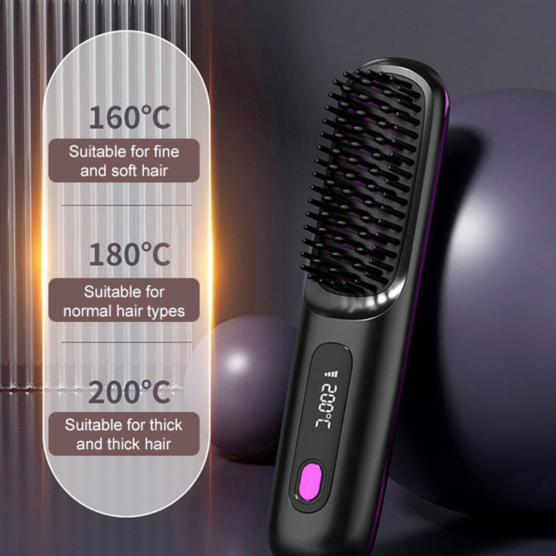 💥HOT SALE 50% OFF💥Wireless Ceramic Heating Hair Straightening Comb🎁FREE SHIPPING