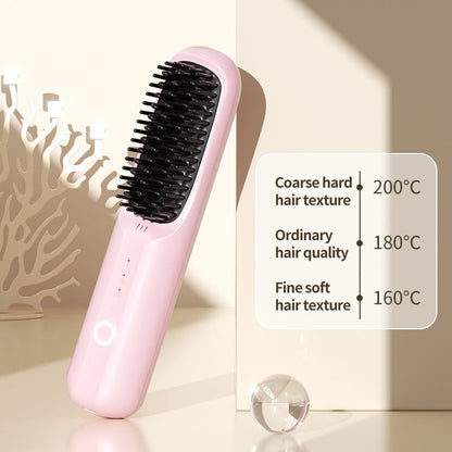 USB Cordless Negative Ion Hair Straightening Comb