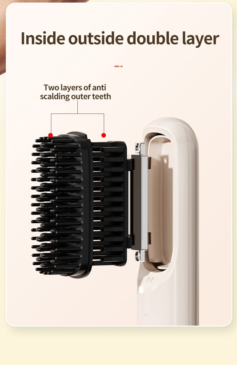 USB Cordless Negative Ion Hair Straightening Comb