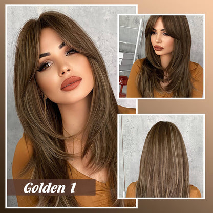 💕HOT SALE 50% OFF💕Wig long hair Layered bangs wigs