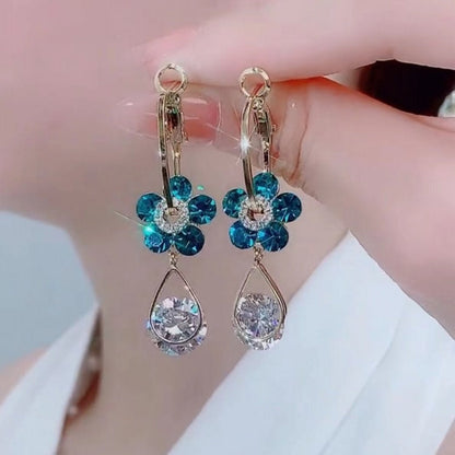 🎁Hot Sale 50% OFF✨Flower Droplet Crystal Earring