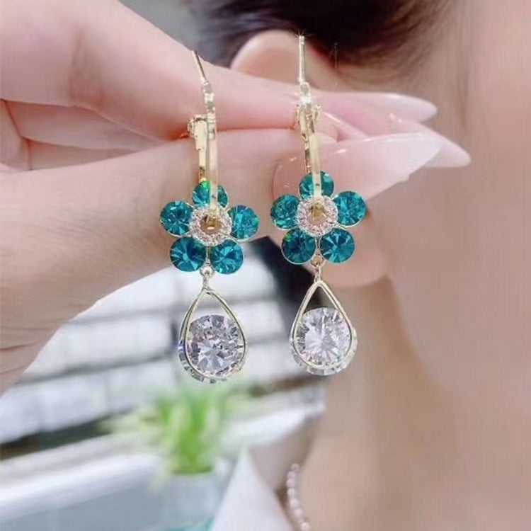 🎁Hot Sale 50% OFF✨Flower Droplet Crystal Earring