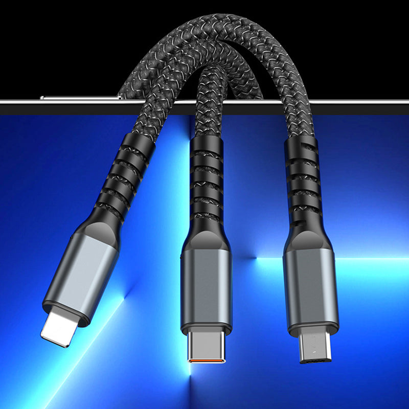 💥Limited time 50% off⏳Transparent Luminous 3-in-1 Super Fast Charging Cable