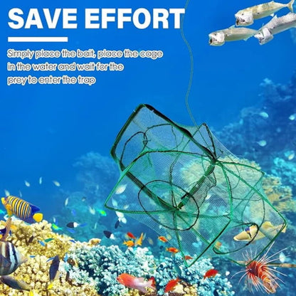 🔥Hot Sale 50% OFF🐟Auto-Foldable Strengthened Fishing Trap Net