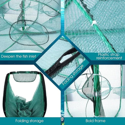 🔥Hot Sale 50% OFF🐟Auto-Foldable Strengthened Fishing Trap Net