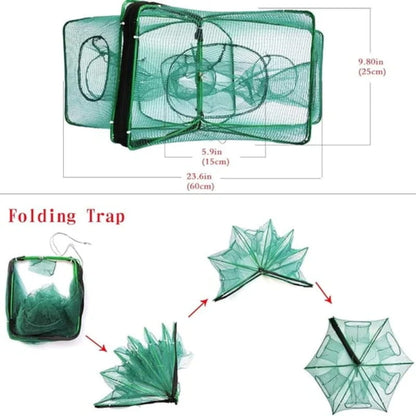 🔥Hot Sale 50% OFF🐟Auto-Foldable Strengthened Fishing Trap Net