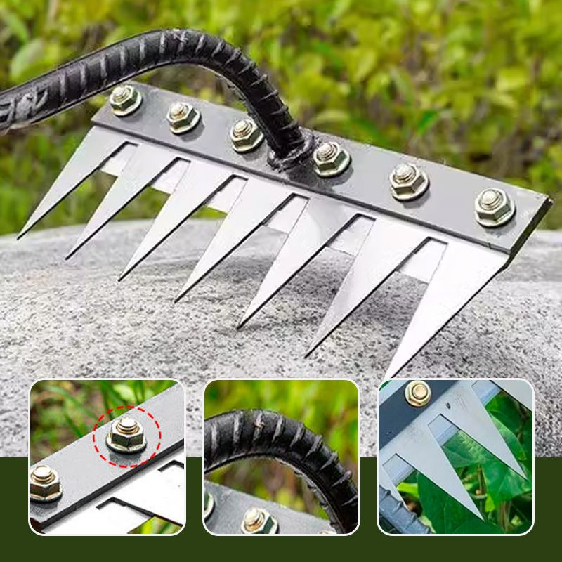 🔥Hot Sale 50% 0FF🔥5/6/7/8 Teeth Carbon Steel Garden Weeding Rake