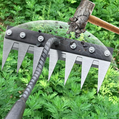 🔥Hot Sale 50% 0FF🔥5/6/7/8 Teeth Carbon Steel Garden Weeding Rake