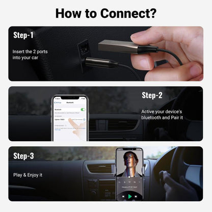 Bluetooth 5.0 Audio Receiver USB Cable Audio Adapter