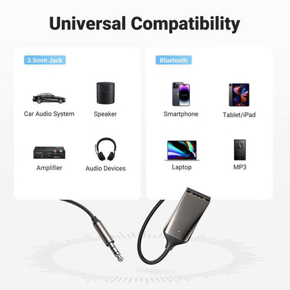 Bluetooth 5.0 Audio Receiver USB Cable Audio Adapter