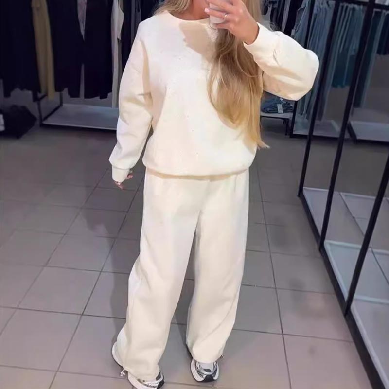 ✨Women’s Round-neck Casual Sports Sweatshirt and Jogger Pants 2-piece Set