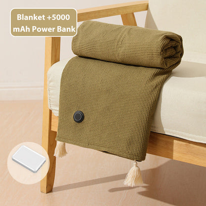 🎅Christmas Specials❄️Portable Soft Zipper Electric Heated Blanket Shawl🌞