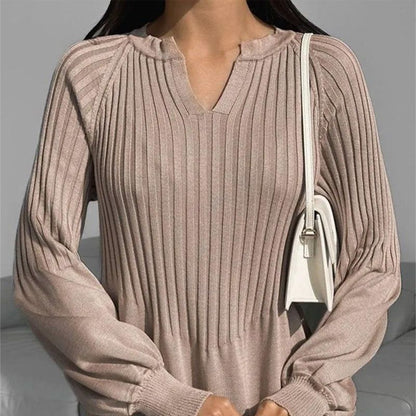 🎁Comfort and style💎Women's Solid Color Knitted Long-sleeve Maxi Dress