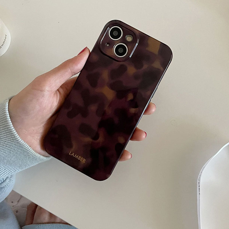 Stylish Brown Leopard Print Phone Case for iPhone