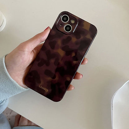 Stylish Brown Leopard Print Phone Case for iPhone