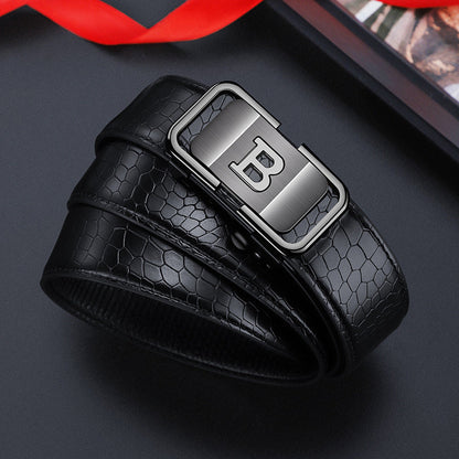 Hot sale 50% off 🔥Men's Crocodile-Patterned Automatic Buckle Belt