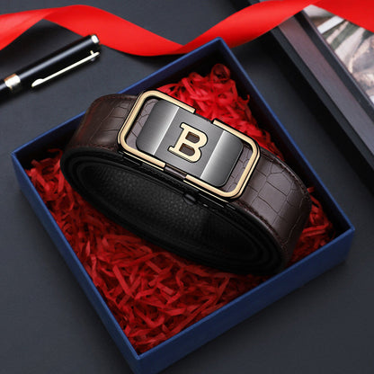 Hot sale 50% off 🔥Men's Crocodile-Patterned Automatic Buckle Belt