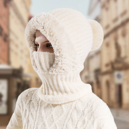 🎅Christmas Specials🎁Women's Winter One-Piece Knitted Beanie Scarf Mask