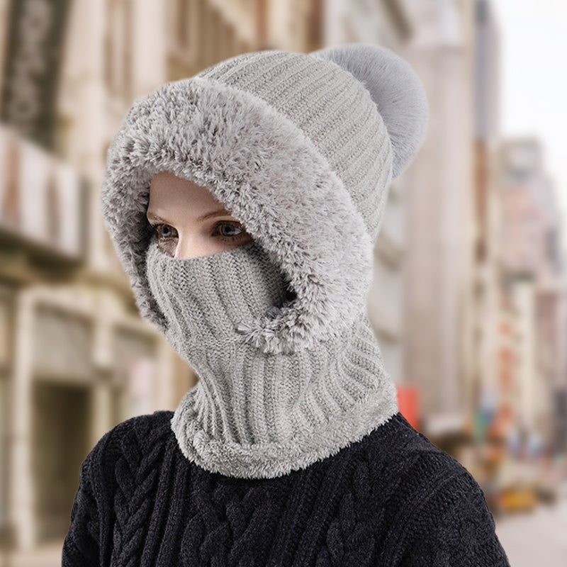 🎅Christmas Specials🎁Women's Winter One-Piece Knitted Beanie Scarf Mask