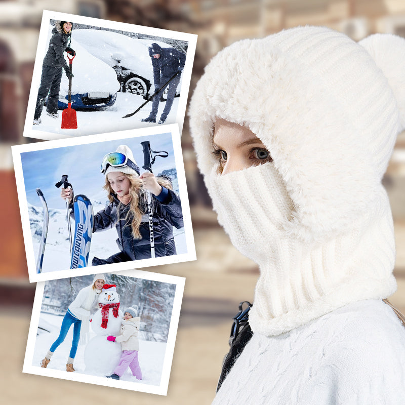 🎅Christmas Specials🎁Women's Winter One-Piece Knitted Beanie Scarf Mask