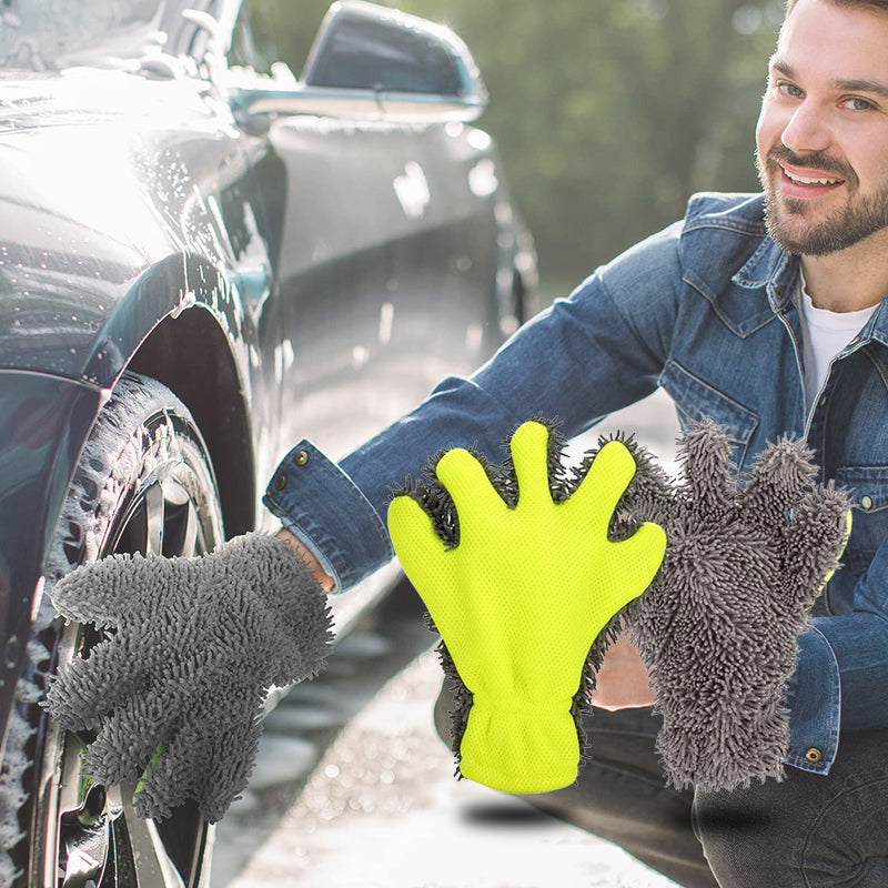 🔥Hot Sale 50% OFF🔥Double sided five finger car wash gloves