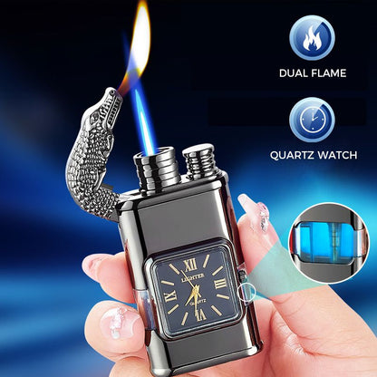 🔥Valentine's Day Sale 50% OFF🔥Windproof Lighter Vintage Watch Bezel Jet Flame Torch