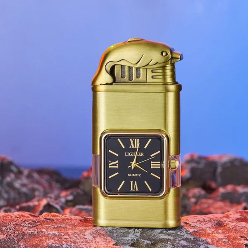 🔥Valentine's Day Sale 50% OFF🔥Windproof Lighter Vintage Watch Bezel Jet Flame Torch