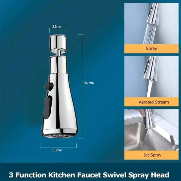 🔥HOT SALE 50% OFF🔥720° Rotatable 3 Function Kitchen Faucet Spray Head