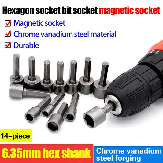 🔥LIMIT TIME 50% OFF🧰Hexagon Handle Screw Powerful Socket Wrench Set of 14 Pieces