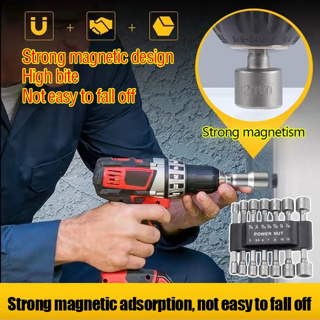 🔥LIMIT TIME 50% OFF🧰Hexagon Handle Screw Powerful Socket Wrench Set of 14 Pieces