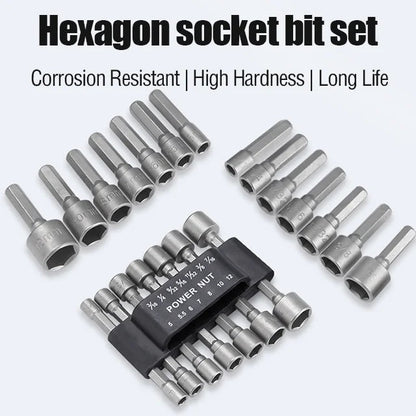 🔥LIMIT TIME 50% OFF🧰Hexagon Handle Screw Powerful Socket Wrench Set of 14 Pieces