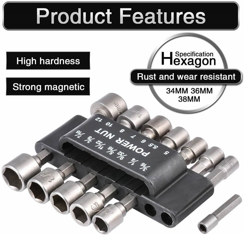 🔥LIMIT TIME 50% OFF🧰Hexagon Handle Screw Powerful Socket Wrench Set of 14 Pieces