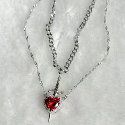 💘Valentine's Day Special💘Heart & Sword Couples Necklace