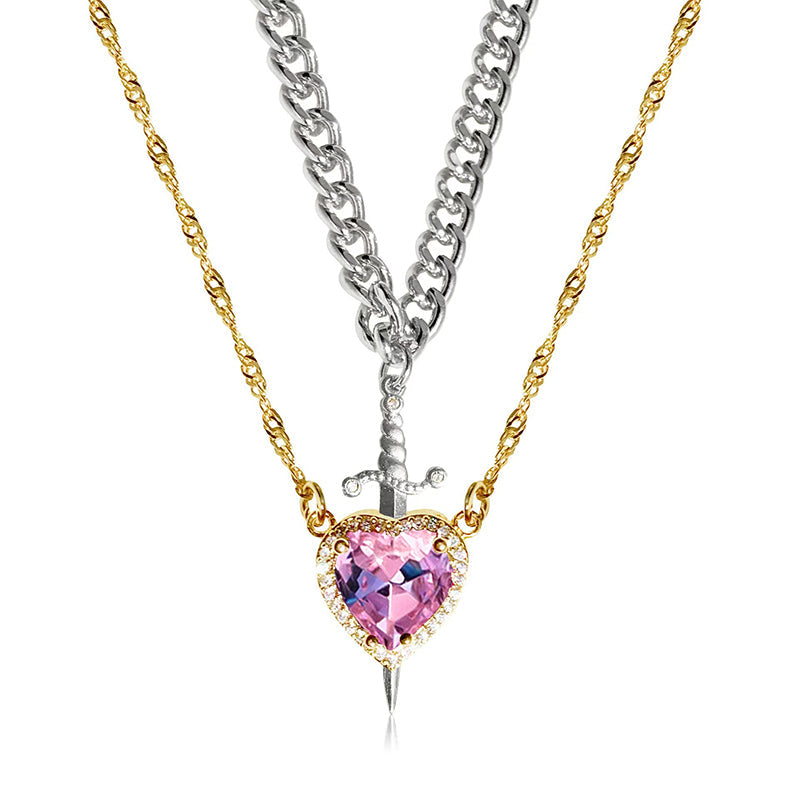 💘Valentine's Day Special💘Heart & Sword Couples Necklace