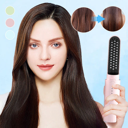 😍HOT SALE 50% OFF💯2-in-1 Rechargeable Long-lasting Straightening Comb