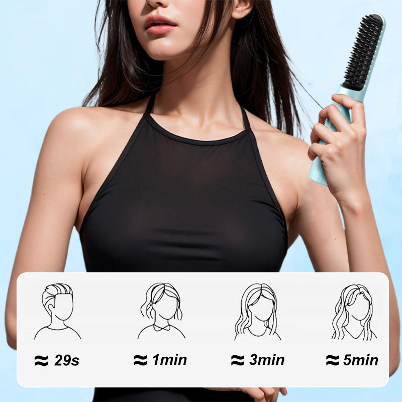 😍HOT SALE 50% OFF💯2-in-1 Rechargeable Long-lasting Straightening Comb