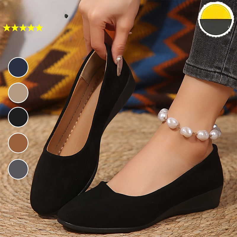 💖2025 Hot Sale💖 Elegant Lightweight Anti-Slip Low Heel Wedge Shoes